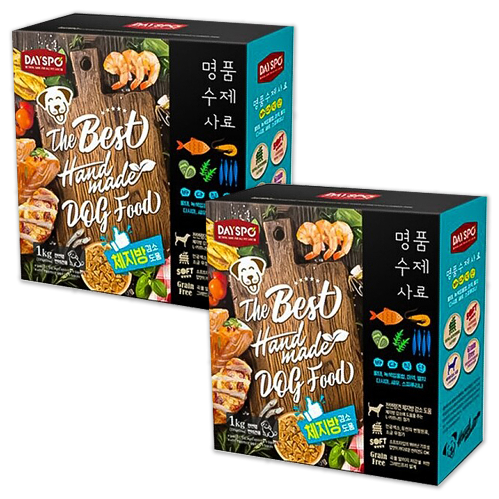 데이스포 명품 강아지 수제사료 과일식단 1kg X 2개 : The플러스