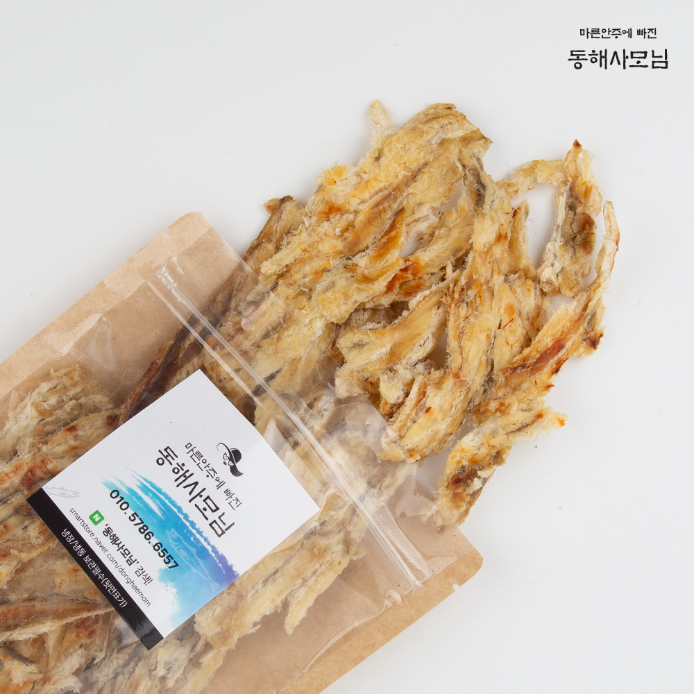 동해사모님 구운 아귀채 부드러운 아귀포 마른안주 200g : 동해사모님
