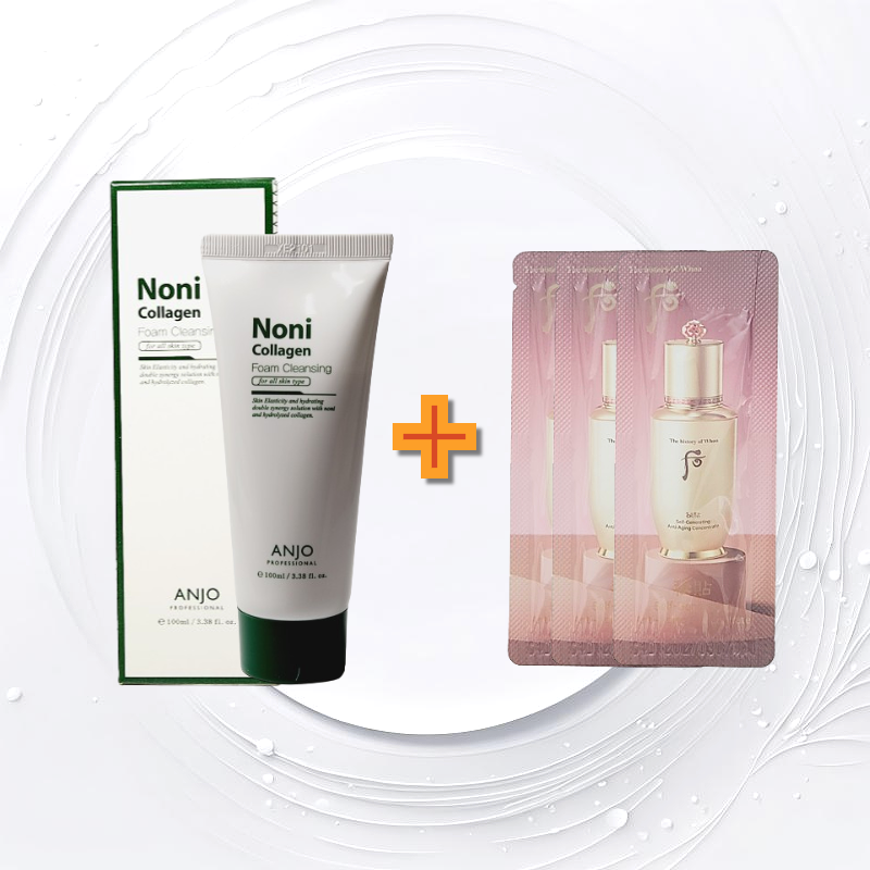 앙쥬 노니콜라겐 폼 클렌징100ml/후 비첩 자생 에센스60매 : 따봉코스메틱