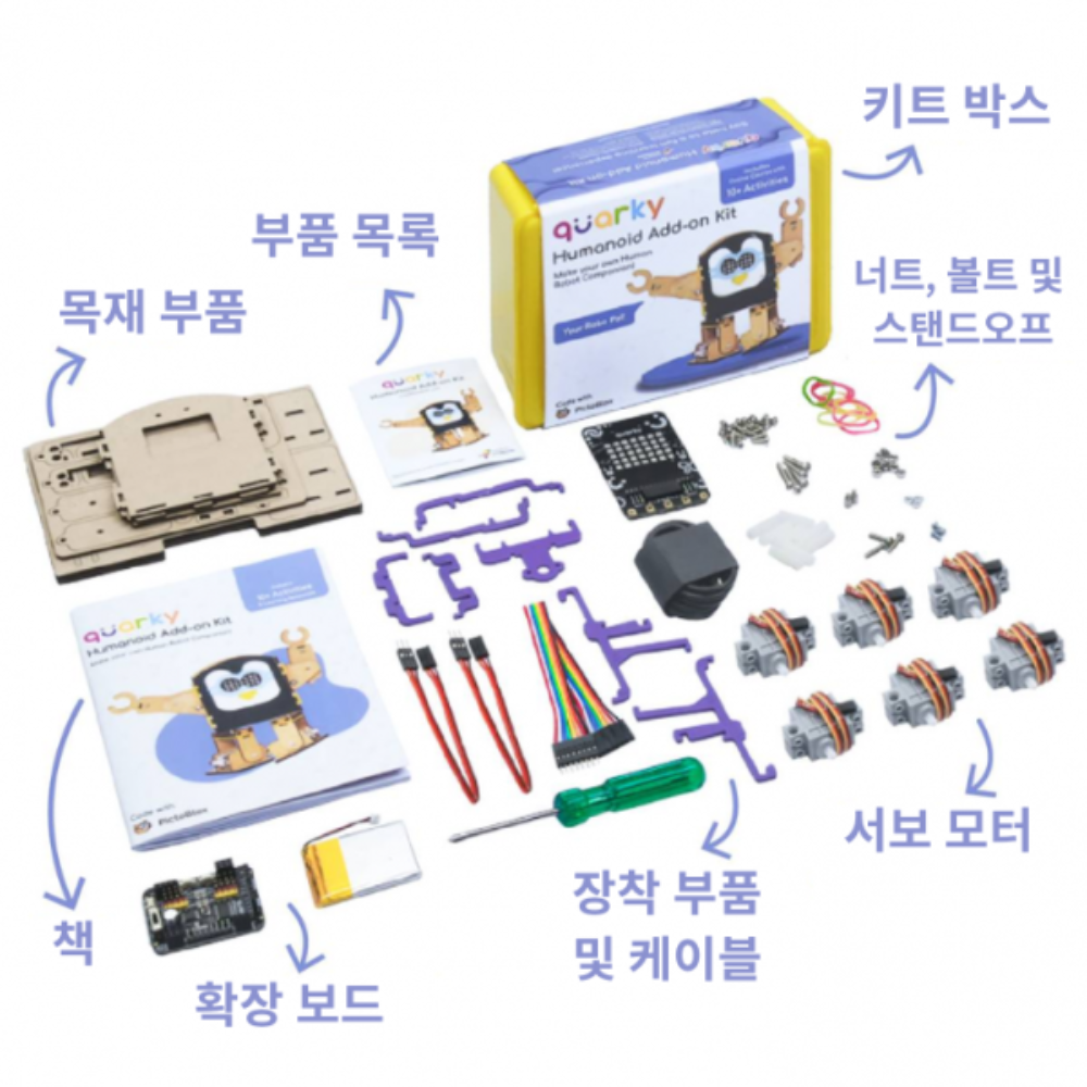 쿼키 휴머노이드 애드온 AI 키트 키덜트장난감 STEAM 코딩교구 : 리얼리 쇼핑몰