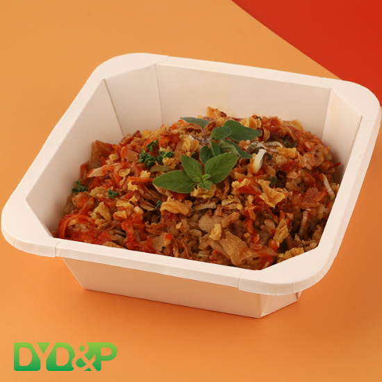 DYP-1200 WK 화이트 팔각 종이 용기 300개 JH ZF 분식 덮밥 닭강정 파스타 : 온니유팩