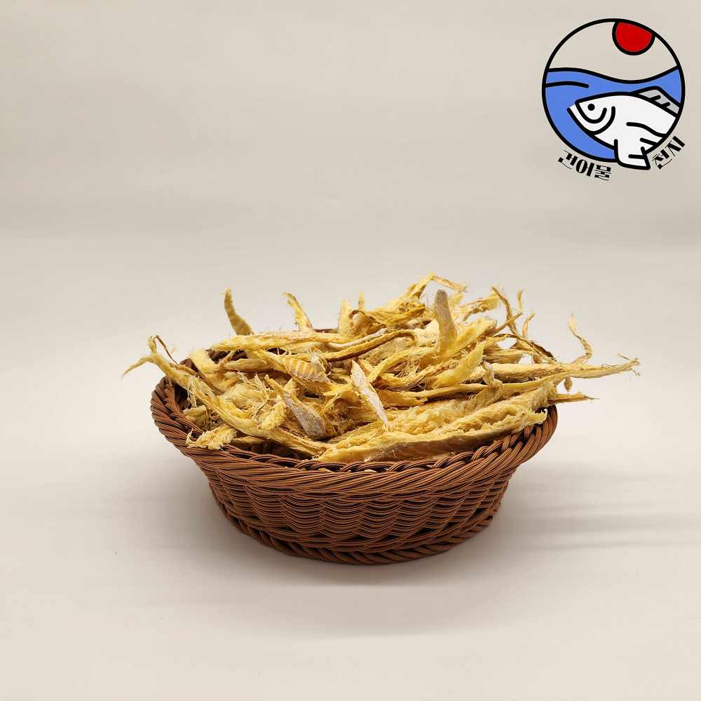 100% 자연 건조 황금빛 황태채 100g, 200g : 건어물 천지