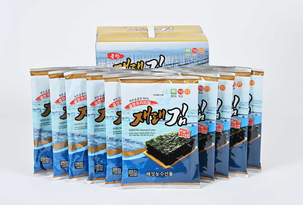 해성농수산물 곱창재래김 [원산지 : 완도] 25g X 10봉 : 건어물시장