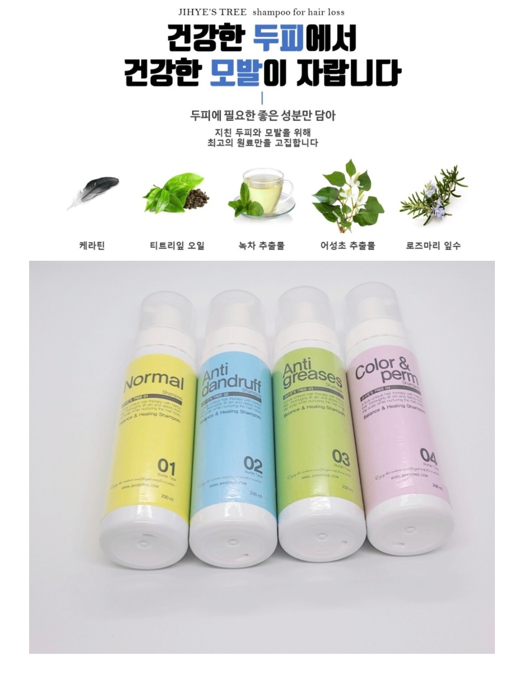 두피영양샴푸4종 모발 강화, 지성, 모발손상, 천연샴푸 : 신복상회