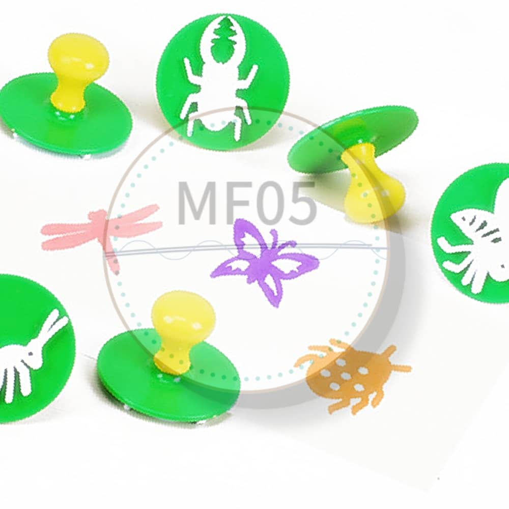 MF05 키즈아트스탬프 숲속곤충나라 6종세트 유쾌 한 아기 스탬프 놀이 곤충 : 천경오상회