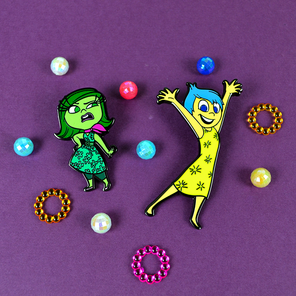 인사이드아웃2 단면뱃지 / Inside Out 2 Badges (슬픔이, 소심이, 까칠이, 기쁨이 추가) : 더파나스