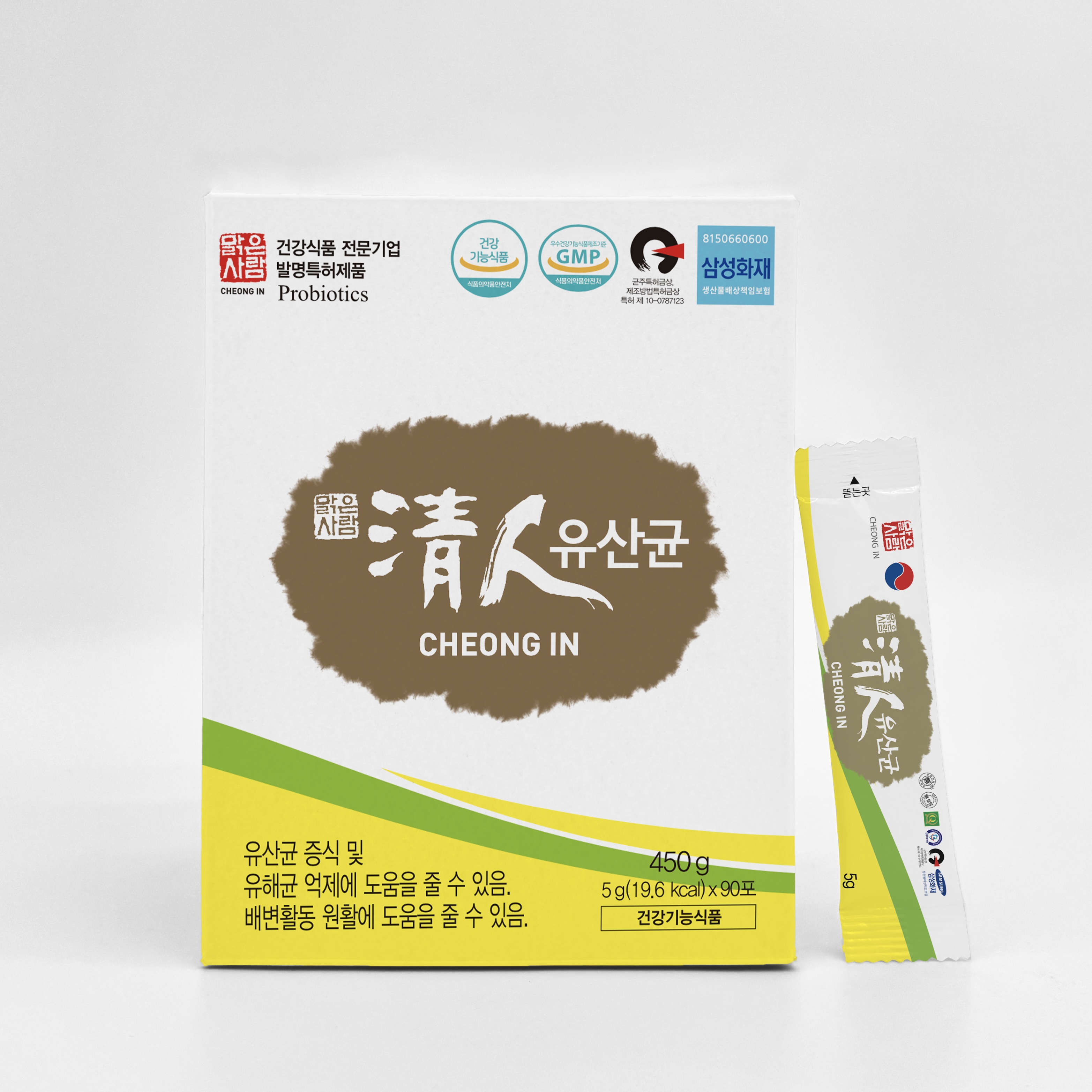 청인유산균 90포, 1개 : 청인
