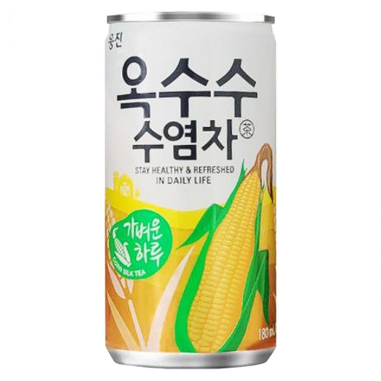 웅진 옥수수수염차 탕비실 캔음료 음료수 미니캔 180ml 30캔 : 깨부자