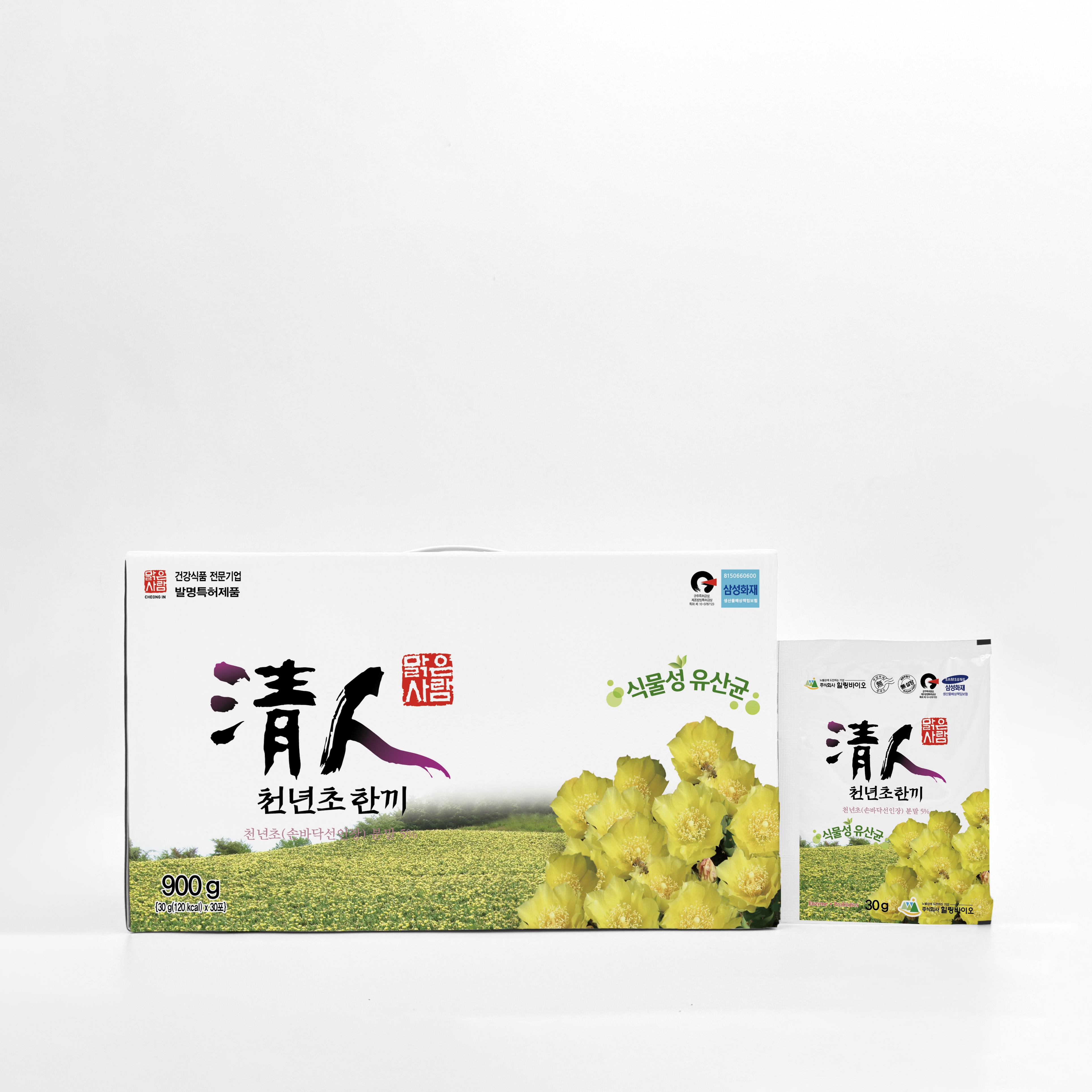 청인 천년초한끼 60포, 2개 : 청인