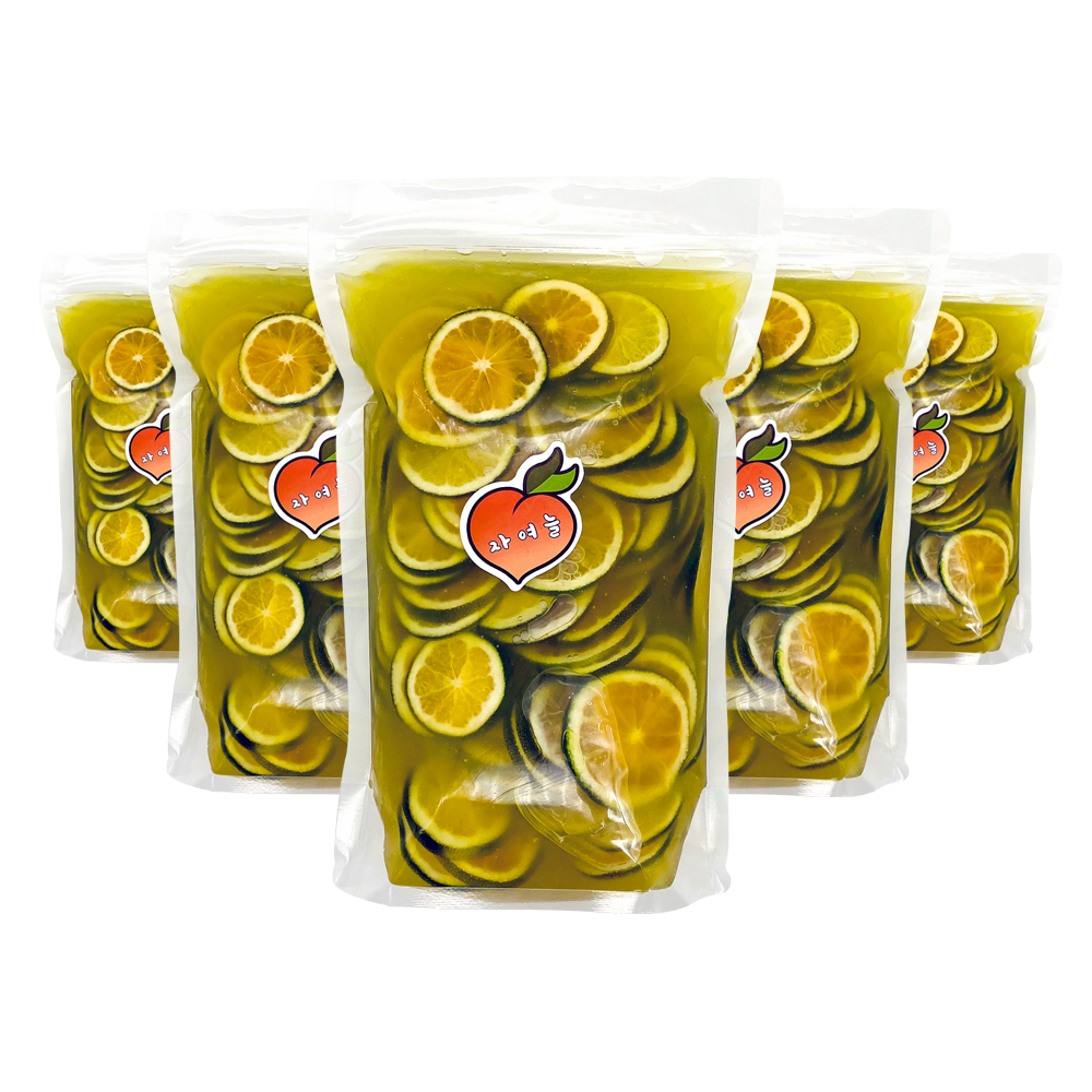 청귤청(냉동) 2kg x 5팩 수제 과일청 카페 업소용 정백당 : 자여늘 수제청