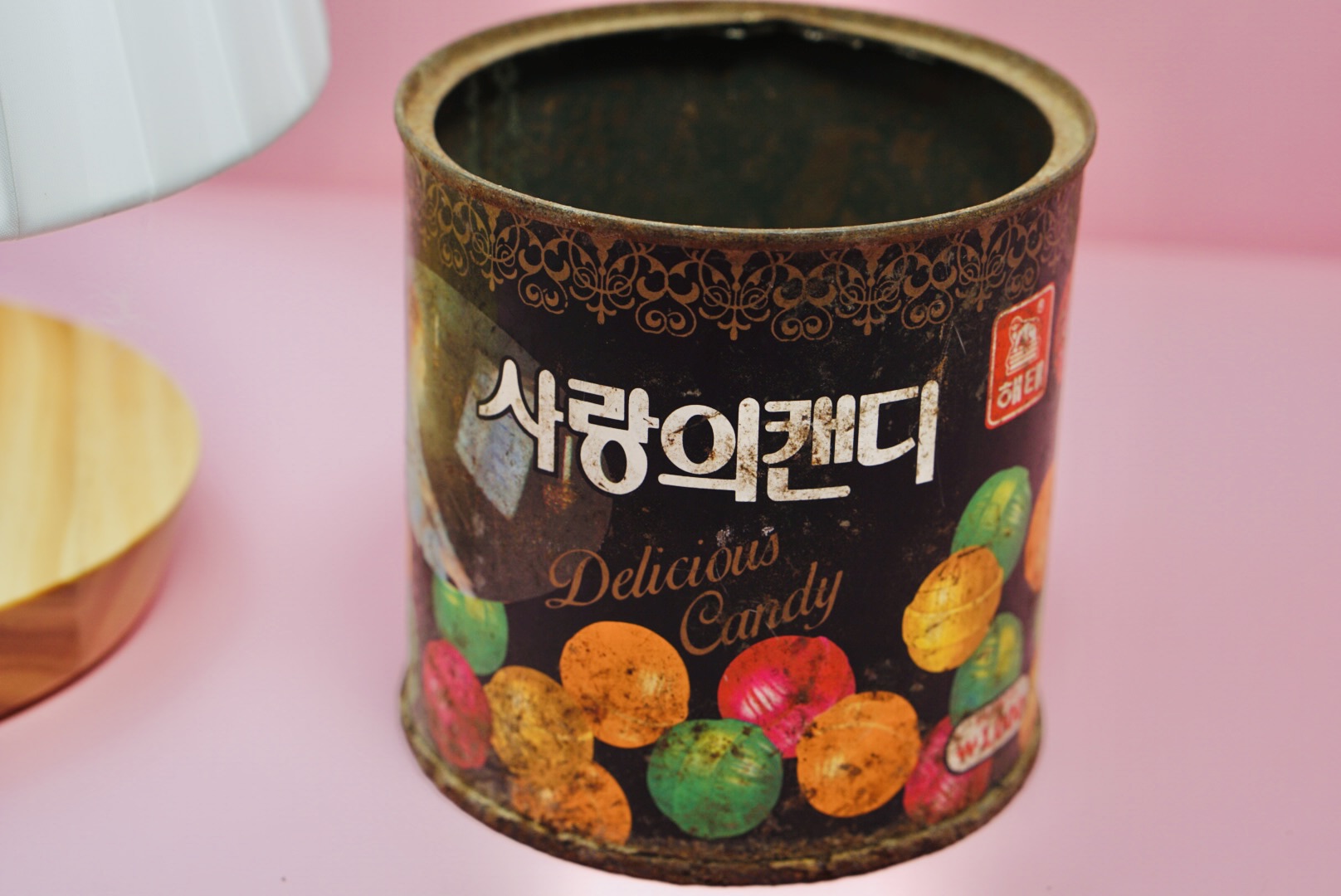 옛날 해태 사랑의캔디 사탕통 근대사 레트로 빈티지소품 : 꼬마눈사람