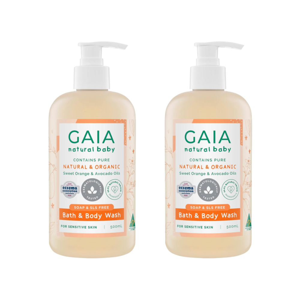GAIA 가이아 네추럴 베이비 배스 바디워시 아보카도 오일 500ml x 2 : 유로브리치