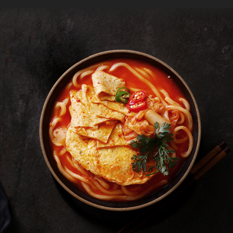 개운한 김치어묵우동 740g 1팩/2팩 국물맛이 일품 : 인하네