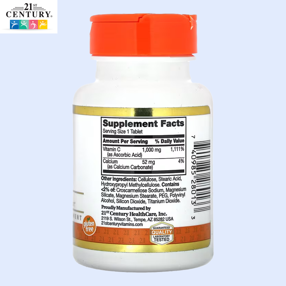 21st Century 비타민C 1000mg 60정 calcium : 패리핑크