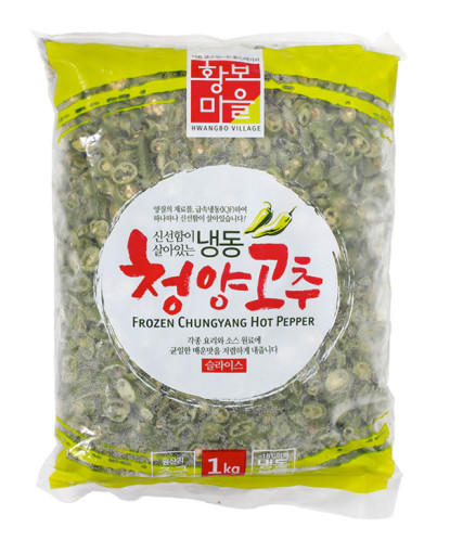 황보마을 냉동 청양고추 슬라이스 1kg 청양고추 100% : 풍년종합상사