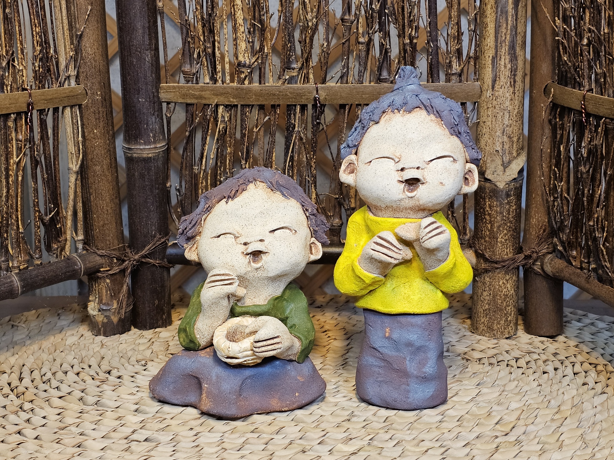 귀요미 자매   토기인형 토우인형 : 아산옹기마당