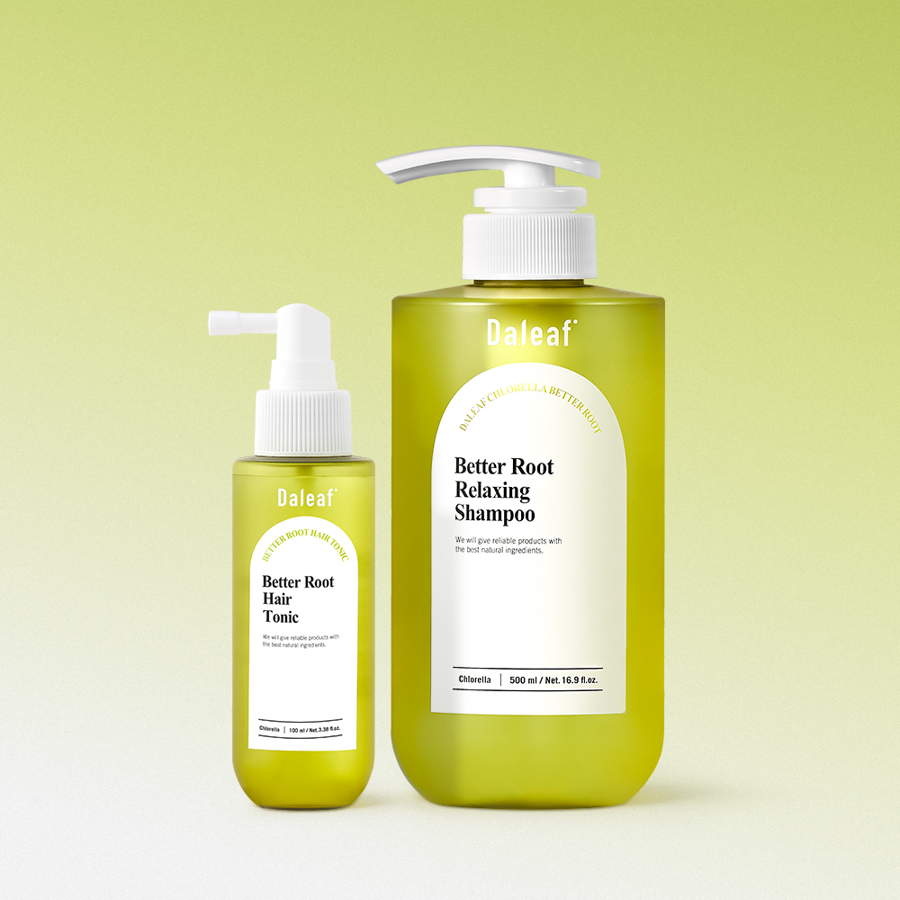 달리프 클로렐라 베러 루트 탈모케어 듀오 세트 [샴푸 500ml+헤어토닉 100ml] : 달리프