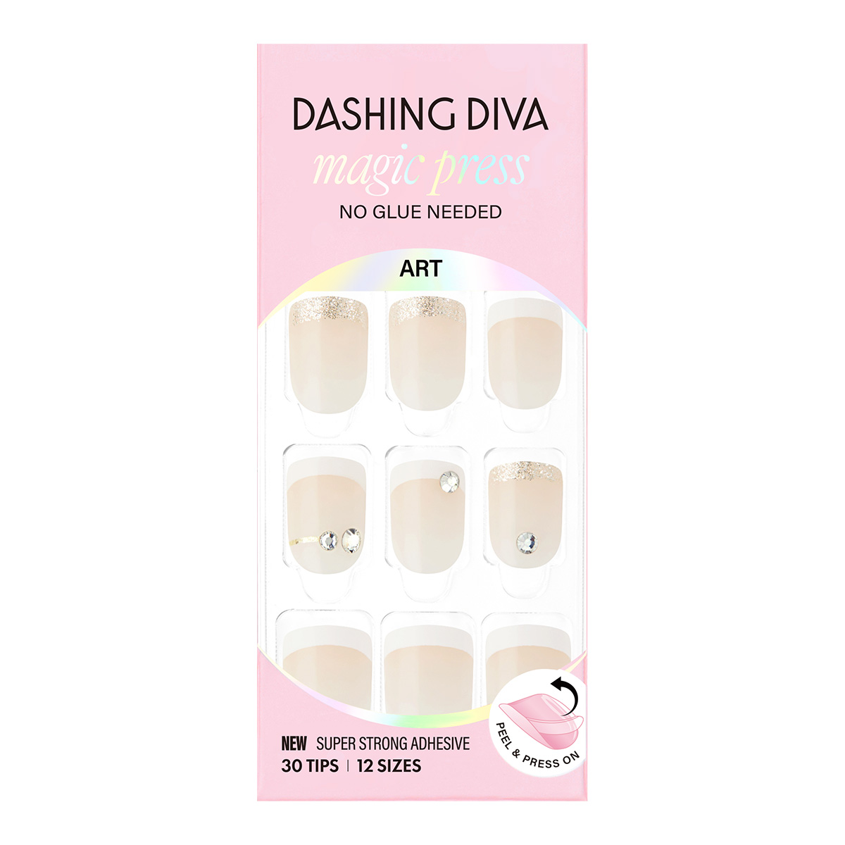 [웨딩 네일 3위] 데싱디바 매직프레스 웨딩 데이 (숏 스퀘어) 네일팁 : DASHING DIVA