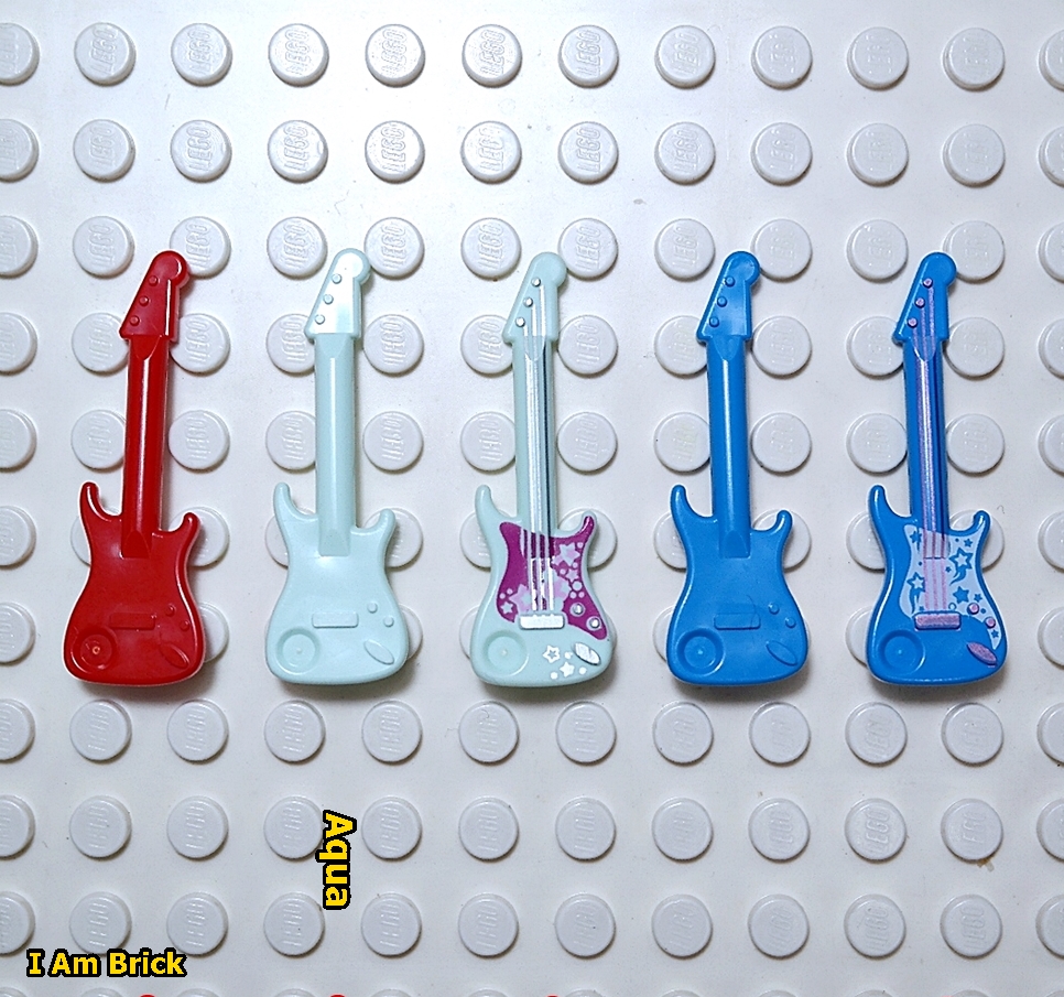 레고  악기 전기기타 Musical Instrument Guitar Electric 11640 Aqua : 아이엠브릭