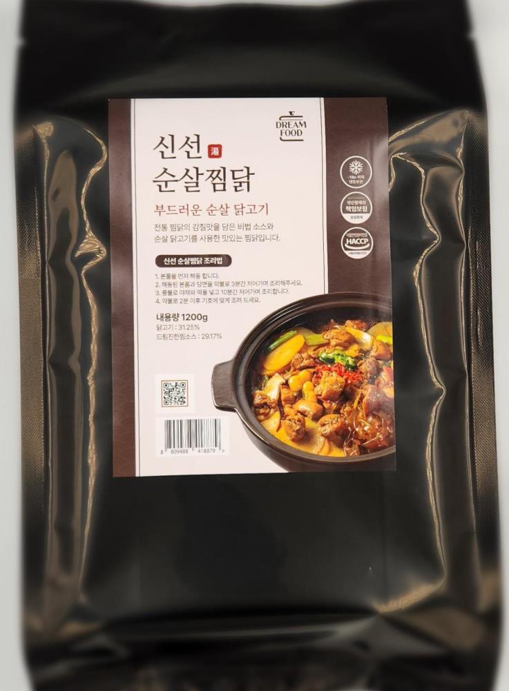 [드림푸드]안동식 신선순살찜닭 1200g 간편조리 밀키트 2-3인분 15분요리,맛집,캠핑,겨울,따뜻한 : 신선한 밀키트 제작소