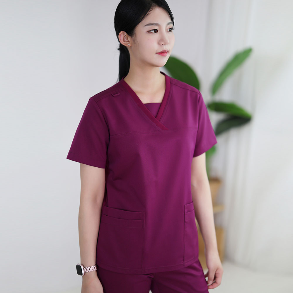 간호복 상의 빅사이즈 병원 유니폼 간호사 스크럽복 스판 수술복 클레어 : 메디홈즈