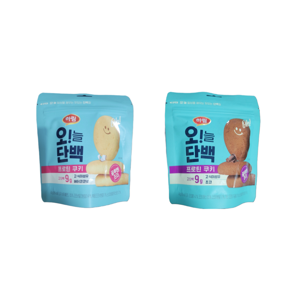 하림 오늘단백 프로틴쿠키40g 초코,버터코코넛 2종 : 영프레시마켓