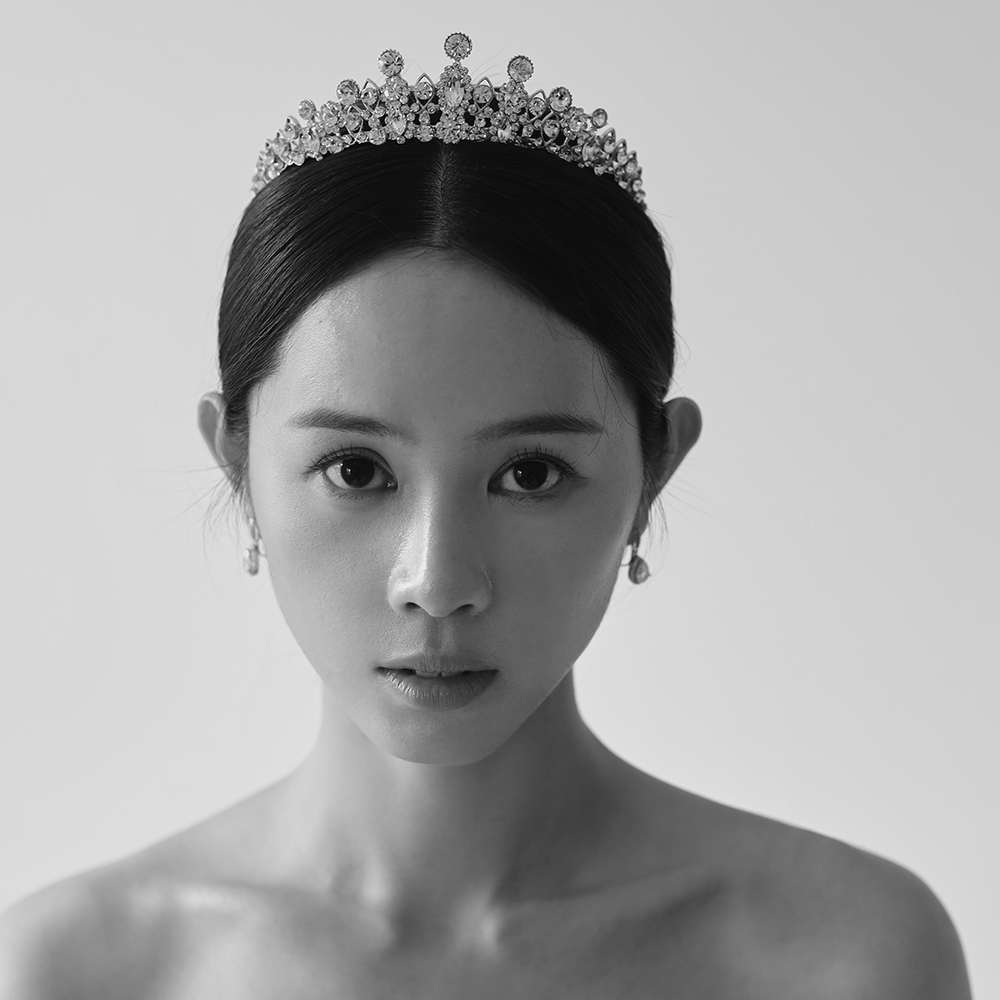 스티크 티아라 HAB0737 셀프 웨딩 스튜디오촬영 왕관 보석 큐빅 헤어 악세사리 소품 : 베일즈