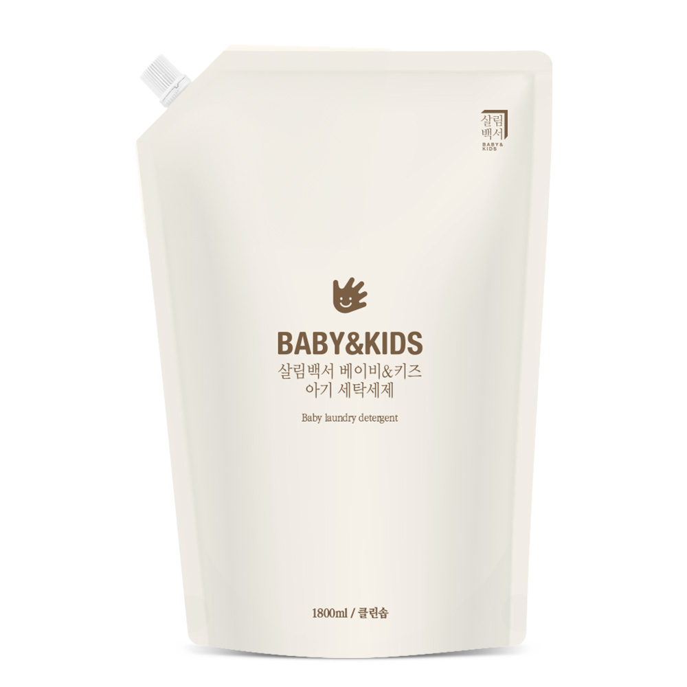 살림백서 베이비&키즈 아기세제 리필형 1800ml 유아세탁세제 : 살림백서