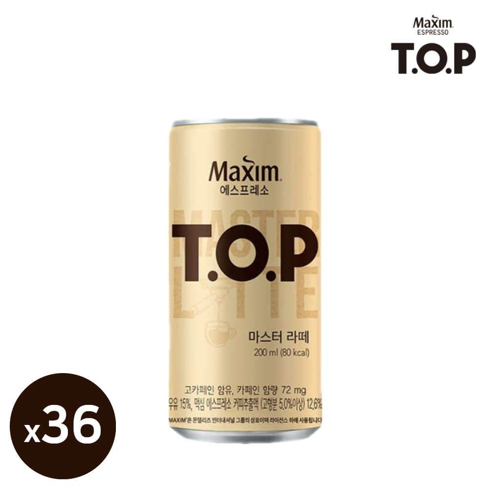 맥심 티오피커피 마스터라떼 더블랙 스위트아메리카노 200ml 36캔 세트 12개씩 캔커피 : 막스몰
