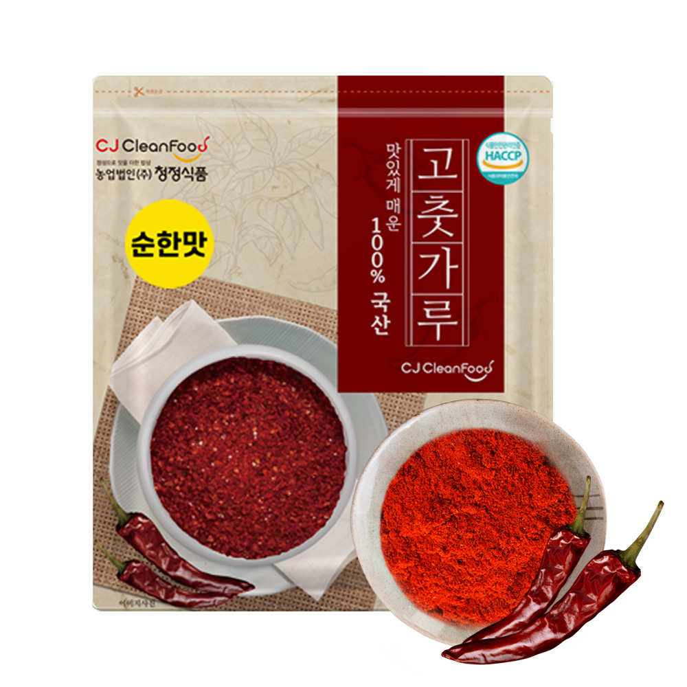 청정식품 24년 국산 고운 햇 안매운 어린이용 고춧가루 순한맛 500g : 엘에스트레이드