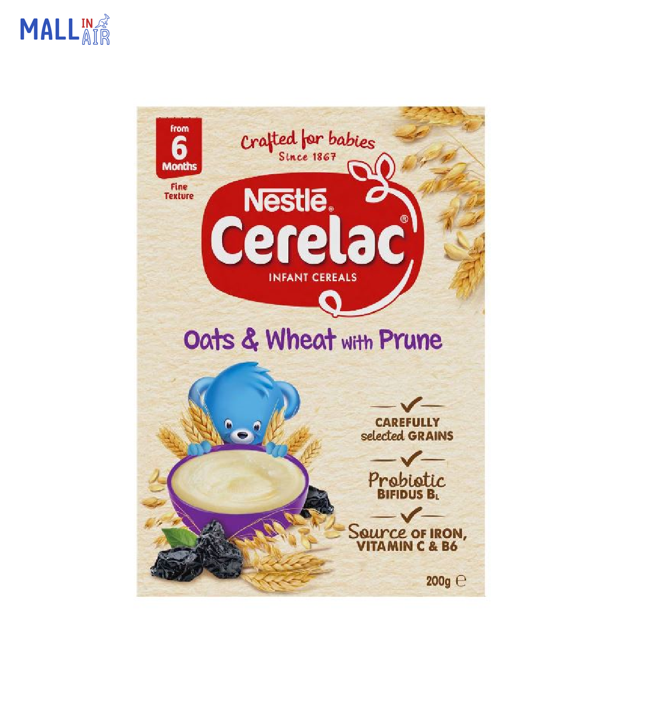 Nestle Cerelac 네슬레 세레락 오트&위트 with 자두 200g x 2팩 묶음배송 : 호주 몰인에어