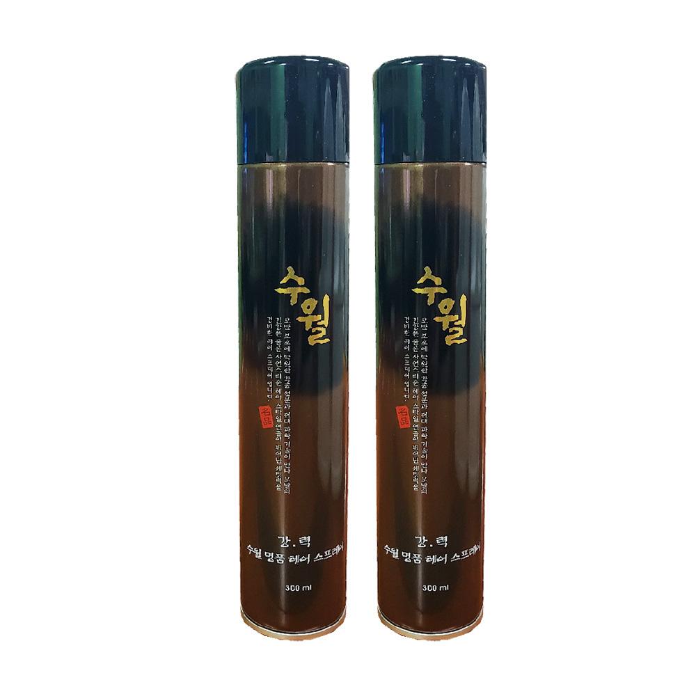 수월 명품 강력 헤어 스프레이 300ml 2개 : 제제코스