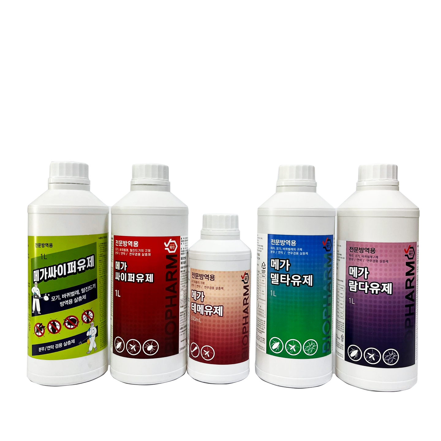 메가테메유제 500ml 전문방역용 모기유충 구제 연막 분무 연무겸용 살충제 : 방역충무공