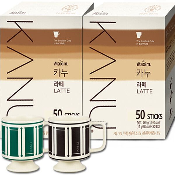 카누 라떼 50Tx2개+엔틱머그 : ~ 카누 라떼 50Tx2개+엔틱머그 : 당일발송 ~ : 다이뜨라 상회