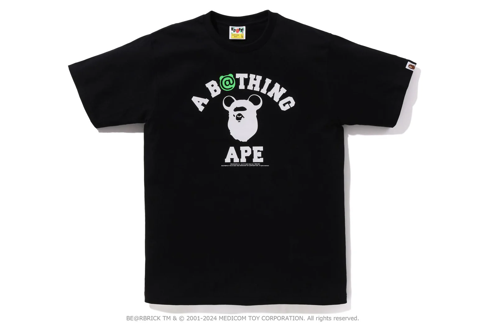 BAPE 베이프 【 BAPE X MEDICOM TOY 】BE@R COLLEGE TEE 1K73-110-907 : 도쿄 하루 마켓