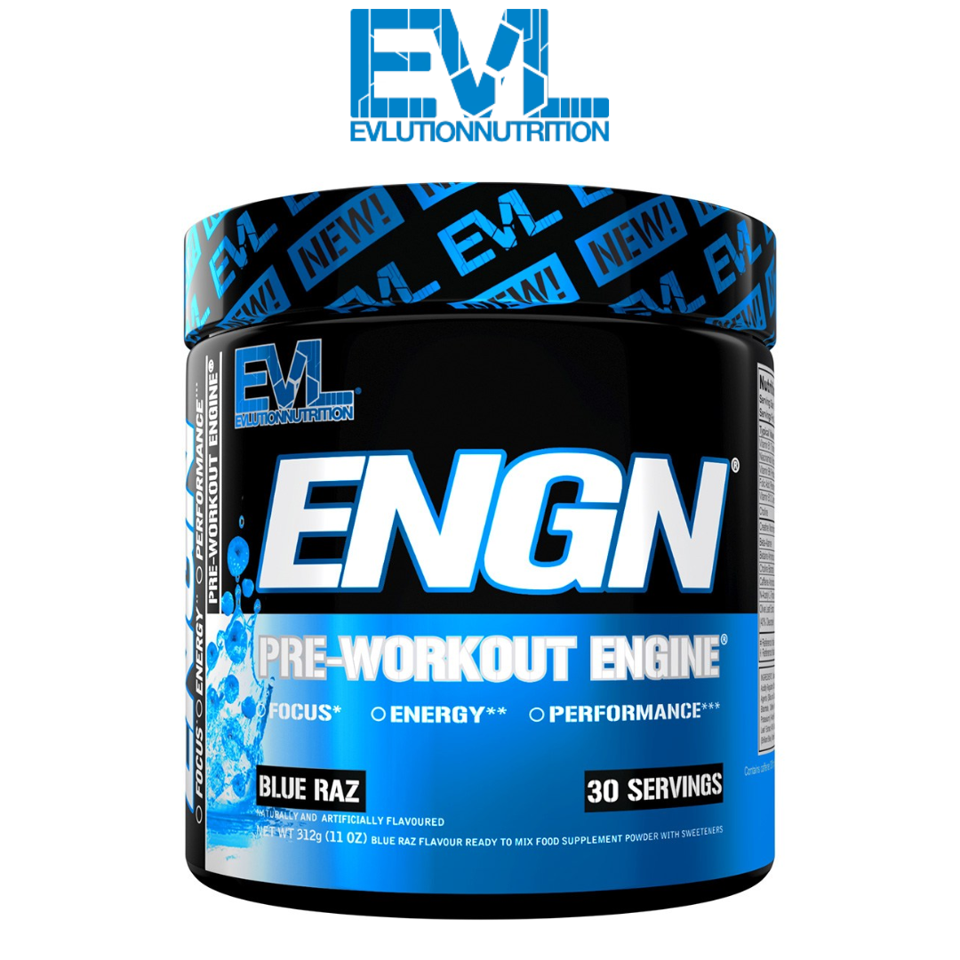 EVLUTIONNUTRITION ENGN 프리-워크아웃 엔진 블루 라즈 맛, 312g, 1개 : 모네이월드