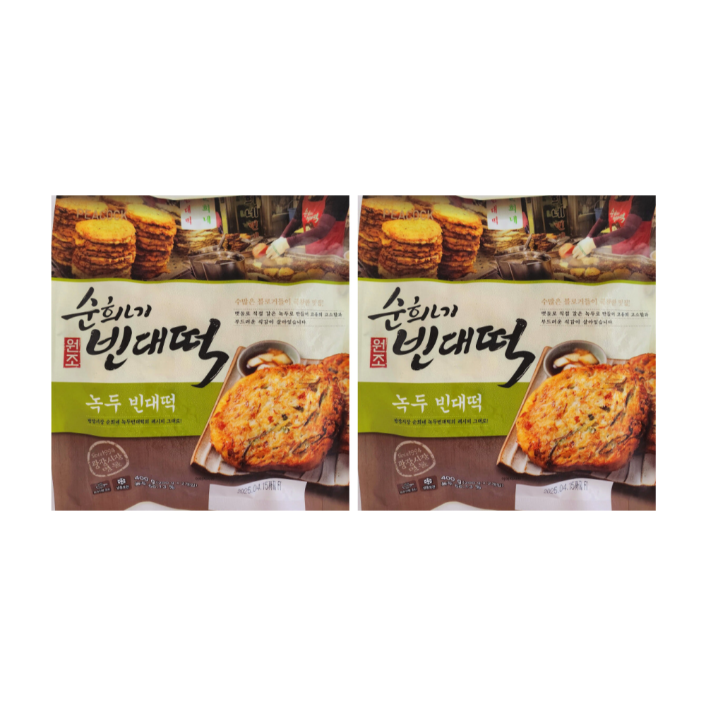 피코크 순희네 녹두빈대떡 광장시장 부침 전 막걸리 안주 포차 야식 400g x 2봉 : the 달콤클러버