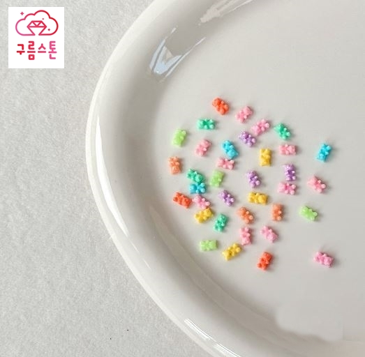 미니곰돌이파츠(45개입)  네일아트파츠 재료스톤 : 구름스톤