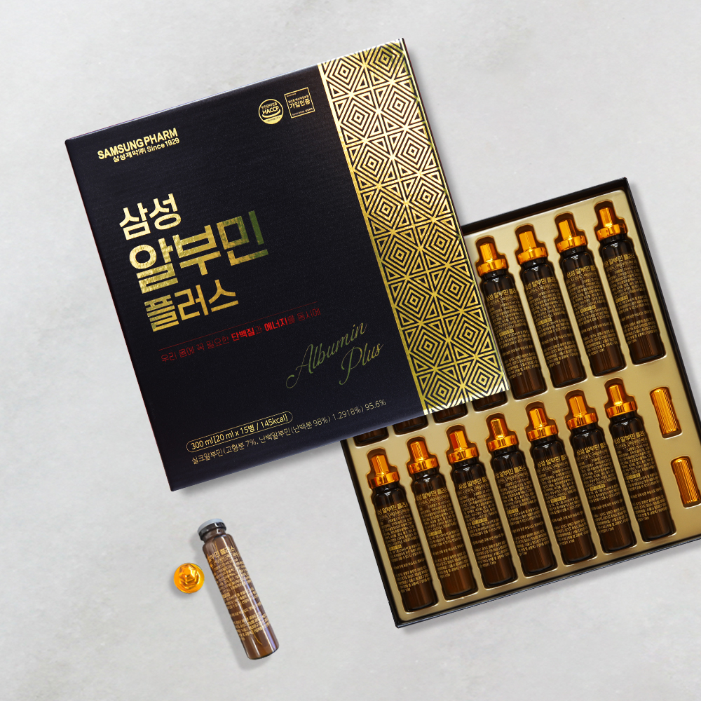 [1+1]삼성 알부민 플러스+ 15병 +선물쇼핑백 총30병 마시는알부민 보령 프리미엄 당일배송 : 나를위한소소한힐링