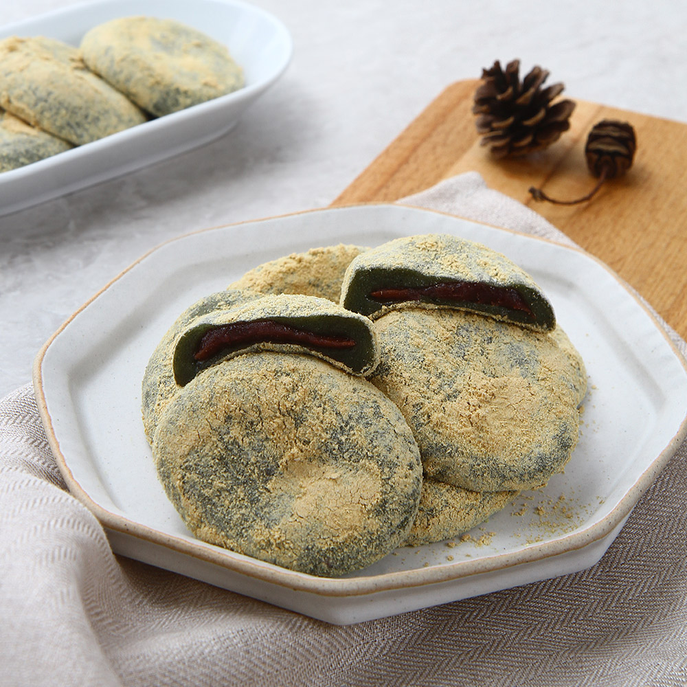 고소한 콩쑥개떡 (대용량 벌크포장) / 아침식사대용 답례떡 돌떡 당고 : SG에프엔비