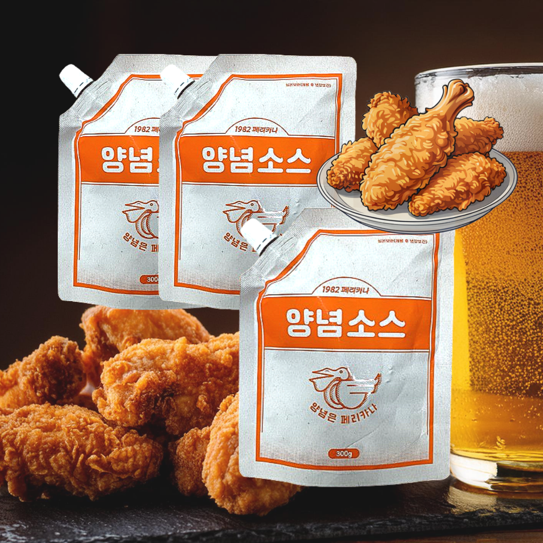 페리카나 치킨 양념 소스 300g 3개 맥너겟 튀김 소스 : 시스뜨라