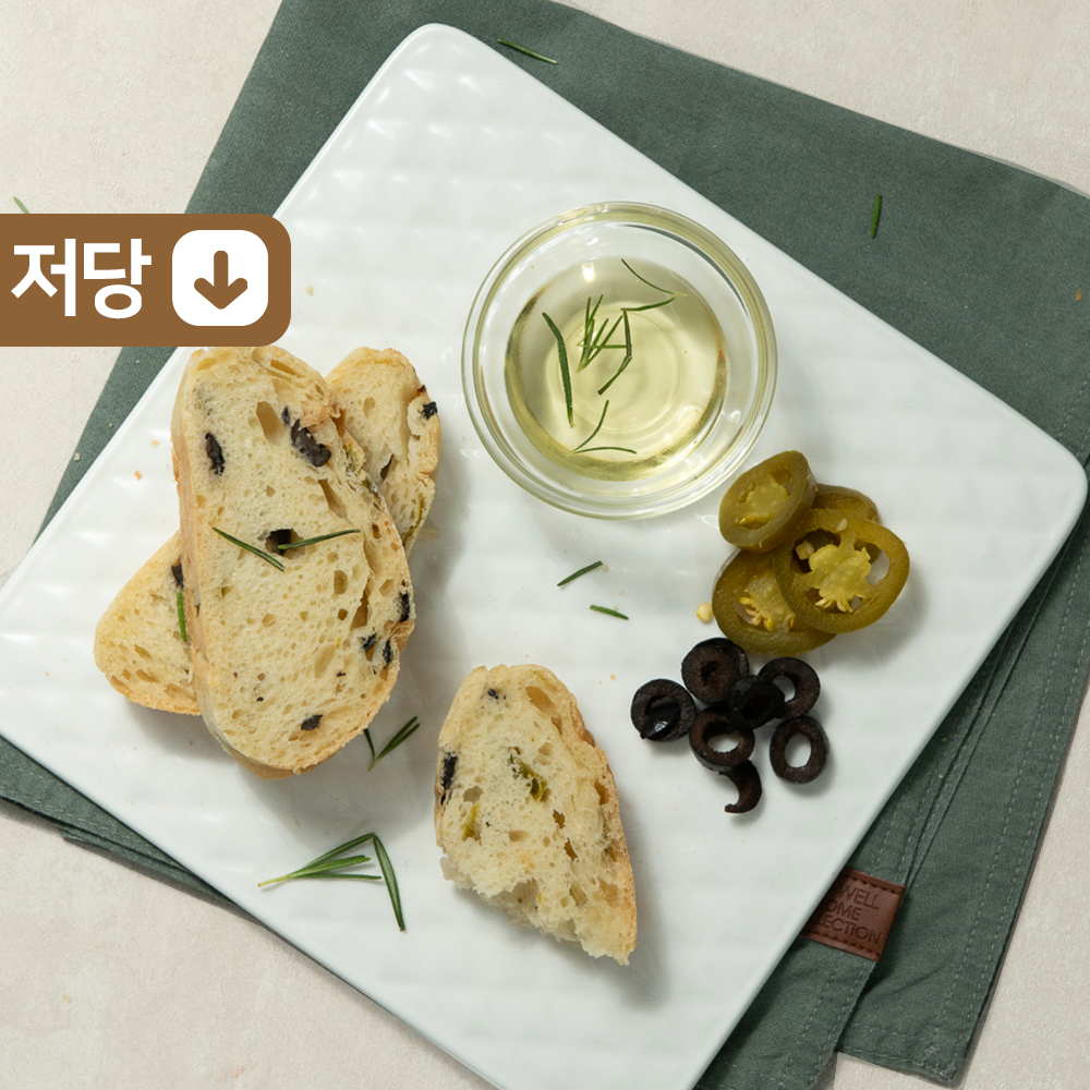 [매콤한 올리브 치아바타] 저당빵 비건  치아바타 샌드위치빵 : 더브레드블루