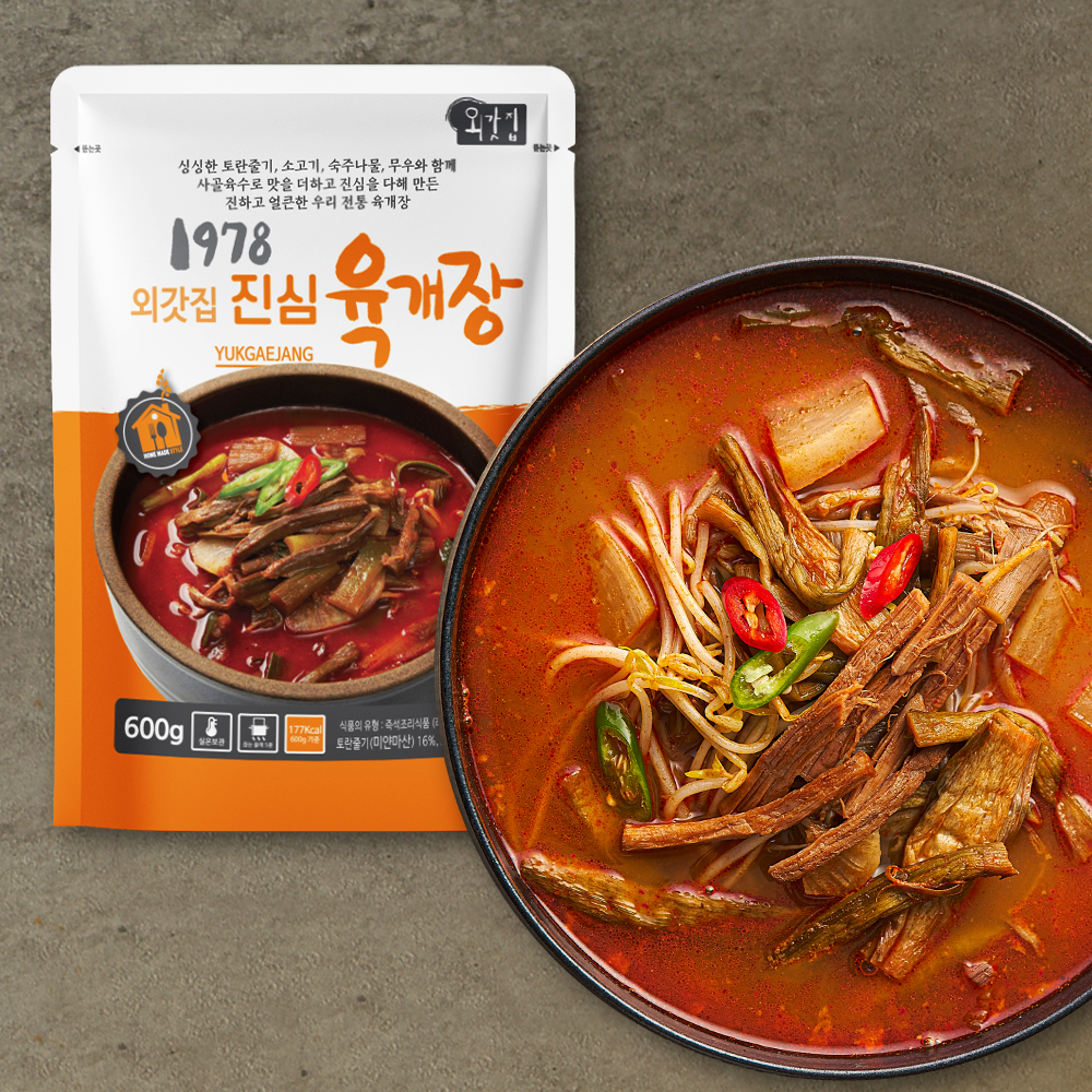 [외갓집] 1978 진심 육개장 600g X 4팩 (실온보관) : 외갓집