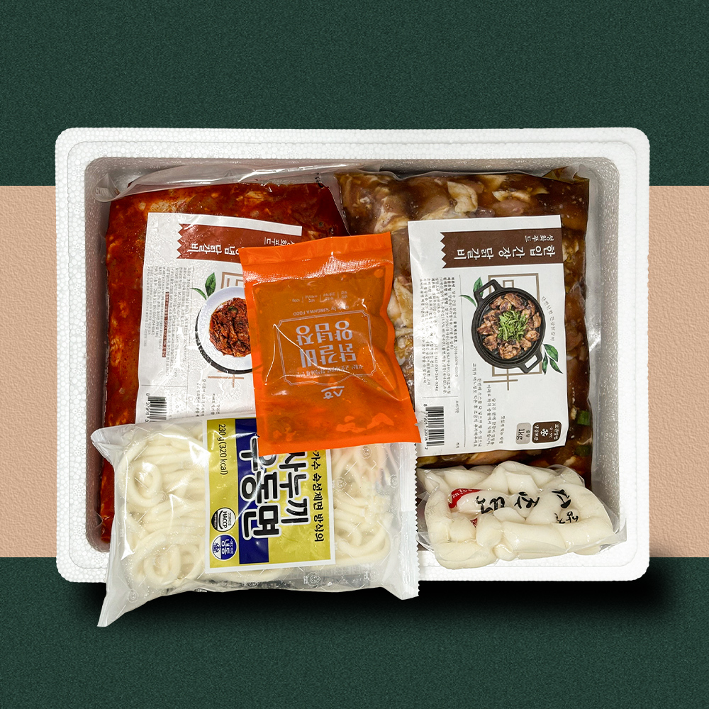 춘천 달수닭갈비 선물세트(양념,간장닭갈비 2kg+떡 우동 추가소스) : 성화푸드
