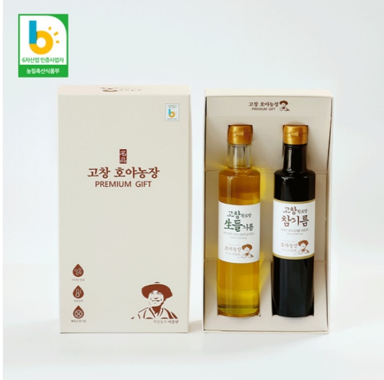 호야농장 국산 시골참기름 답례품 참기름 생들기름 선물세트 300ml : 고창 마켓