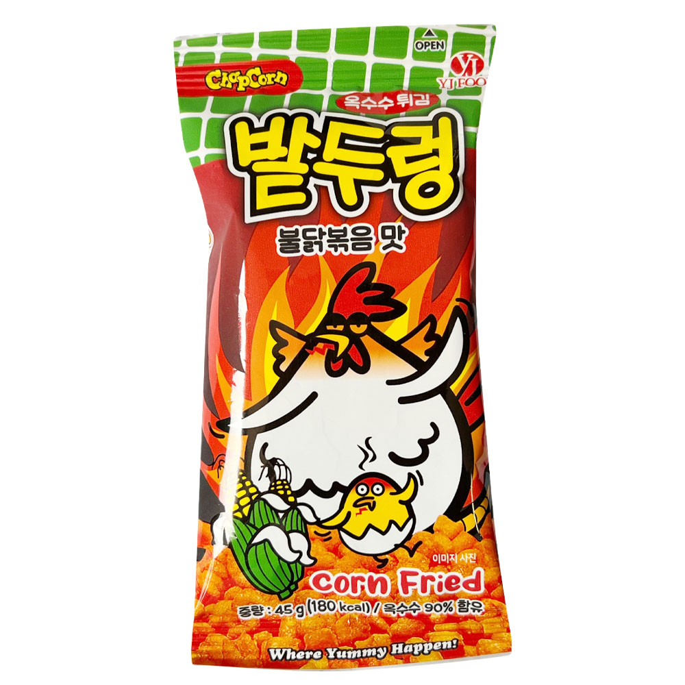 밭두렁 불닭맛 45g 옛날과자 추억의 과자 쫀디기 논두렁 콘팡 브이콘 이브콘 간식 옥수수 튀김 : 스윗핑거스