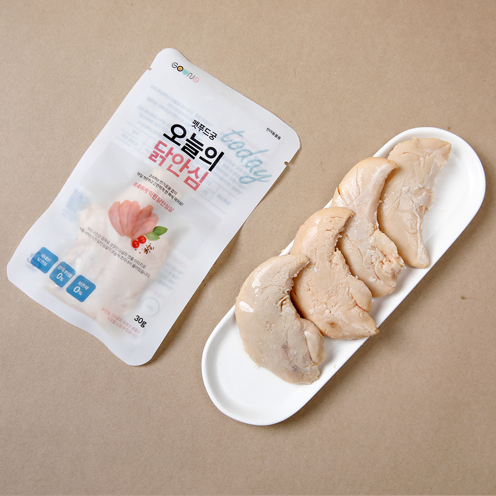 강아지 간식 펫푸드궁 오늘의 닭안심 30gx10개 : 펫푸드궁