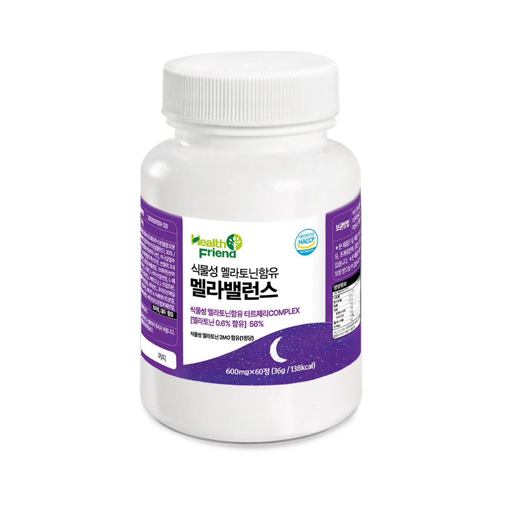 헬스프랜드 멜라밸런스 식물성 멜라토닌 2mg 함유 600mg x 60정 : 헬스프랜드
