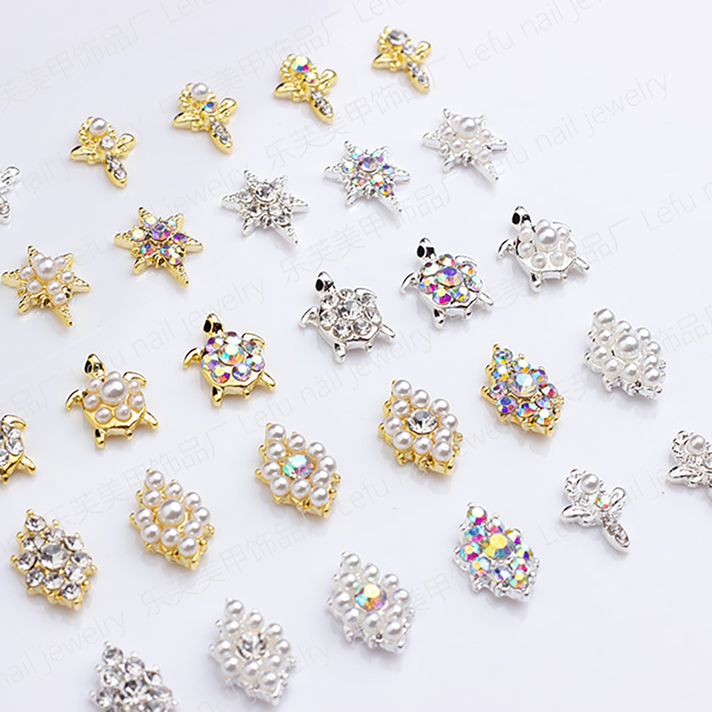 거북이 2개 네일파츠 8x10mm 젤네일아트재료 : 클래식네일