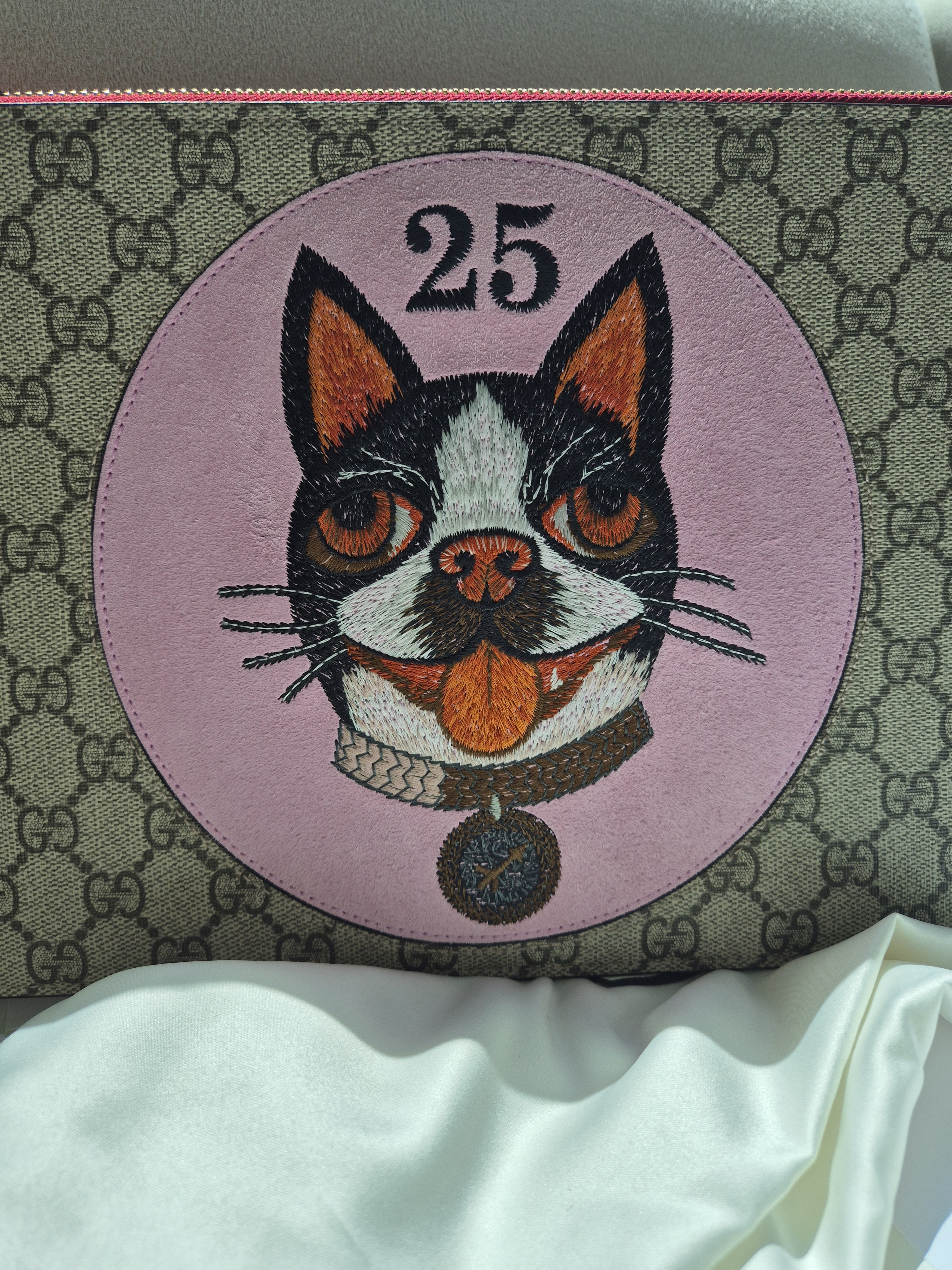 구찌 고양이 패치 클러치백 풀박스 S급 GUCCI CAT POUCH FULLBOX : 올디구디